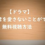 【僕はまだ君を愛さないことができる】ドラマ動画は無料視聴OK!